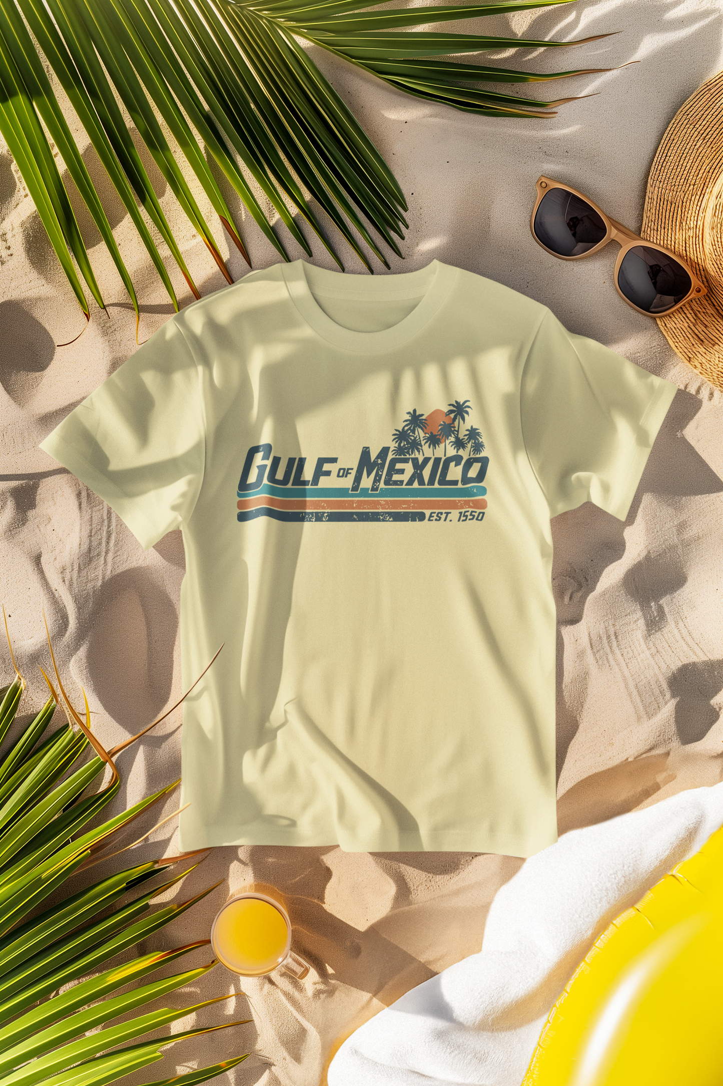 Gulf of Mexico Retro Stripe Comfort Colors T-Shirt