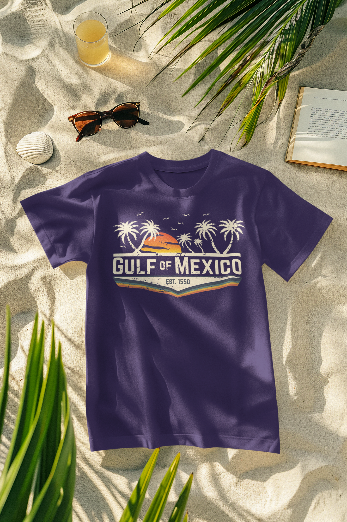 Gulf of Mexico Retro Palm Comfort Colors T-Shirt
