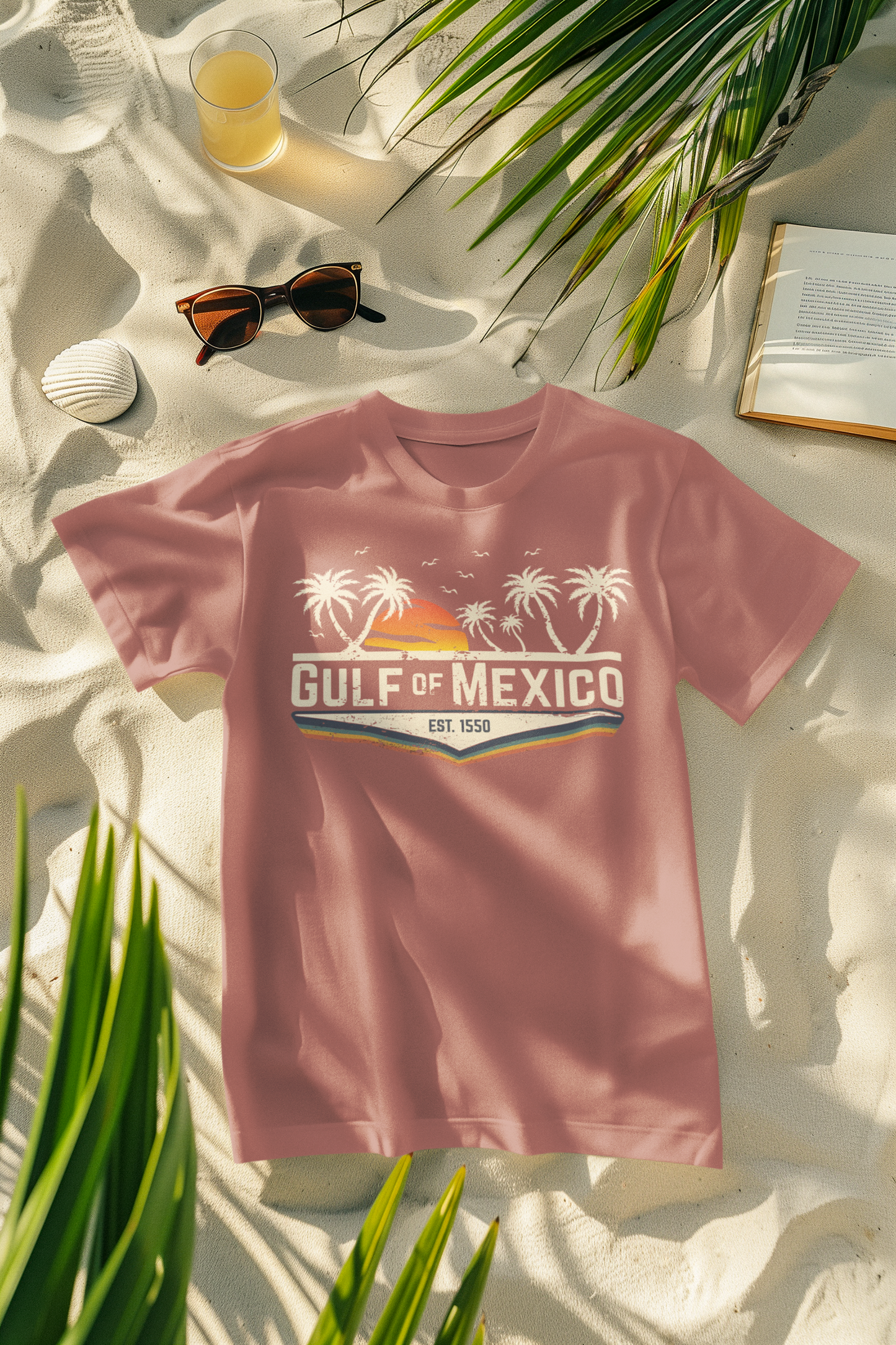 Gulf of Mexico Retro Palm Comfort Colors T-Shirt