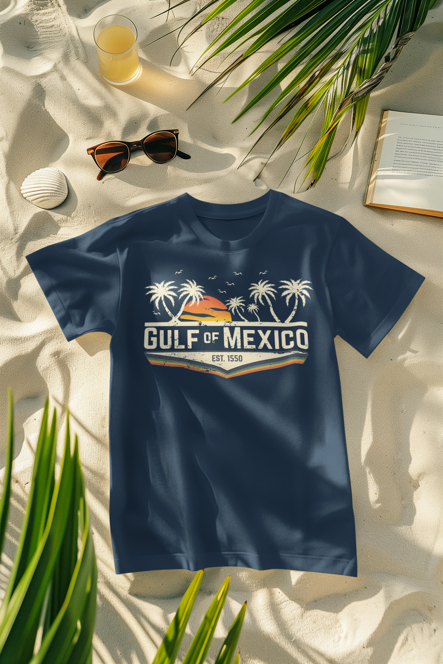 Gulf of Mexico Retro Palm Comfort Colors T-Shirt