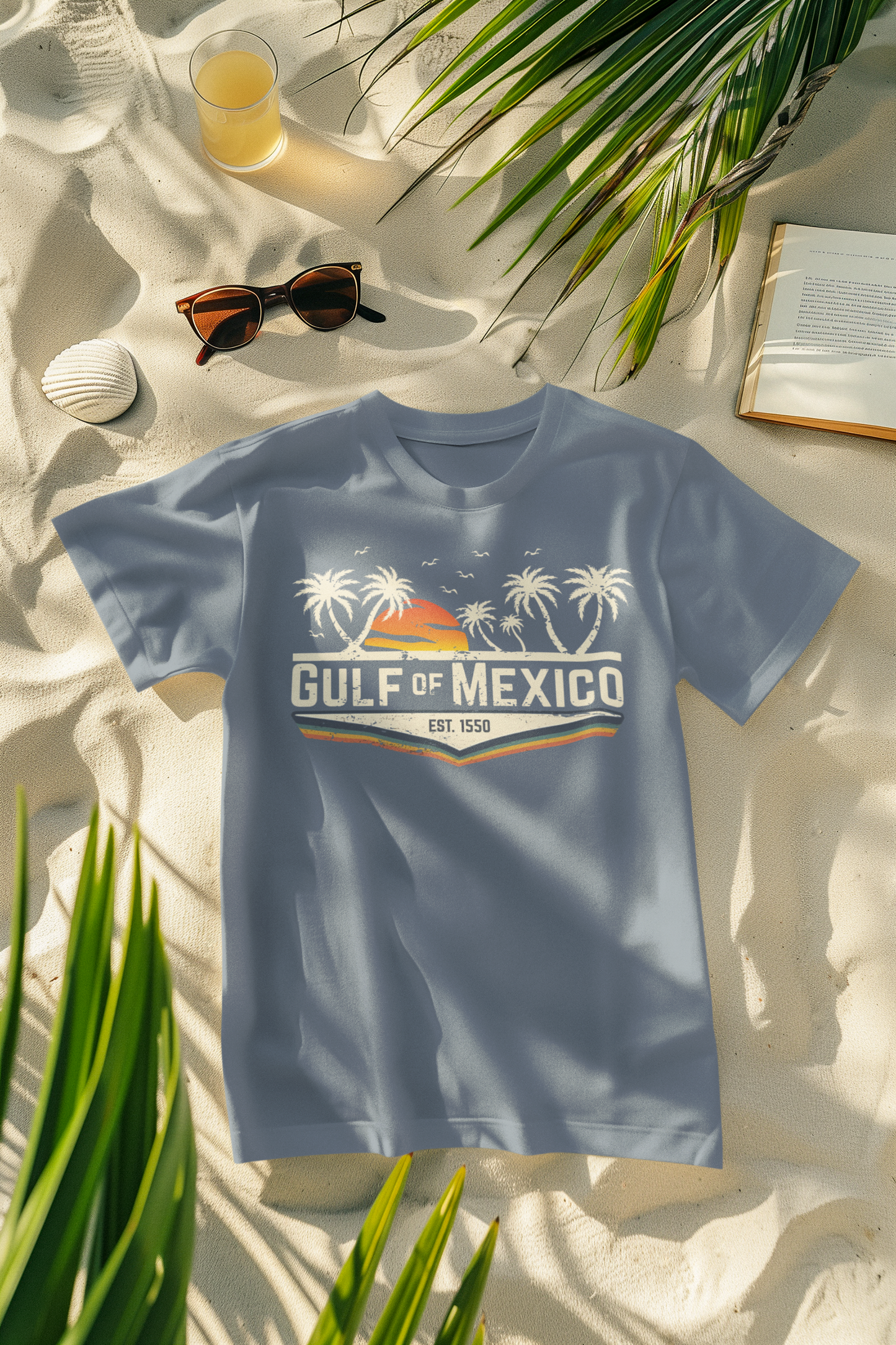 Gulf of Mexico Retro Palm Comfort Colors T-Shirt