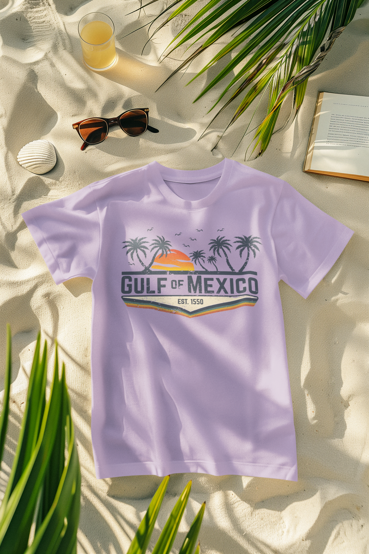Gulf of Mexico Retro Palm Comfort Colors T-Shirt