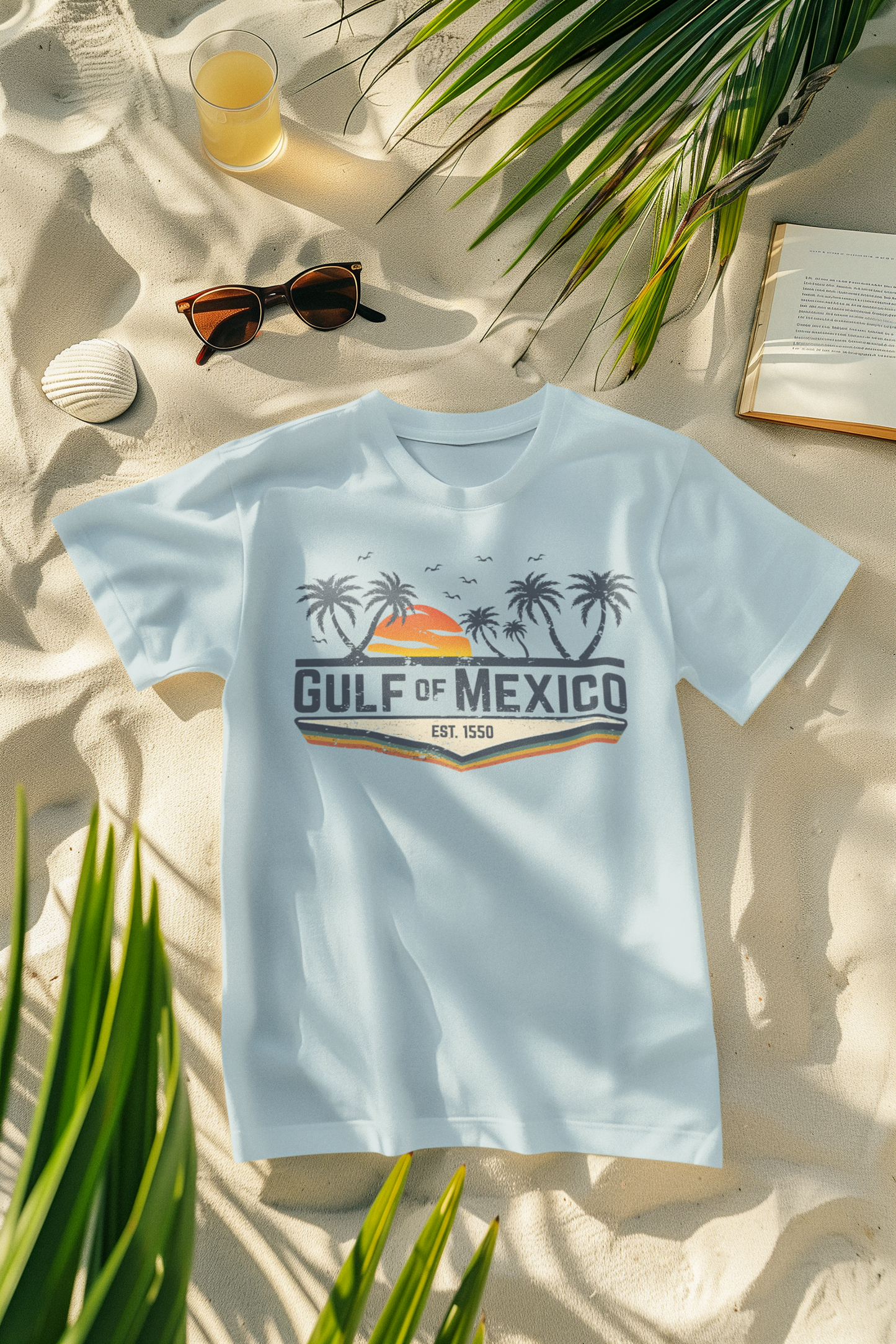 Gulf of Mexico Retro Palm Comfort Colors T-Shirt