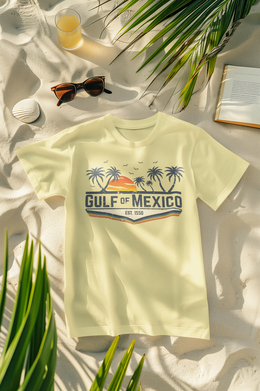 Gulf of Mexico Retro Palm Comfort Colors T-Shirt