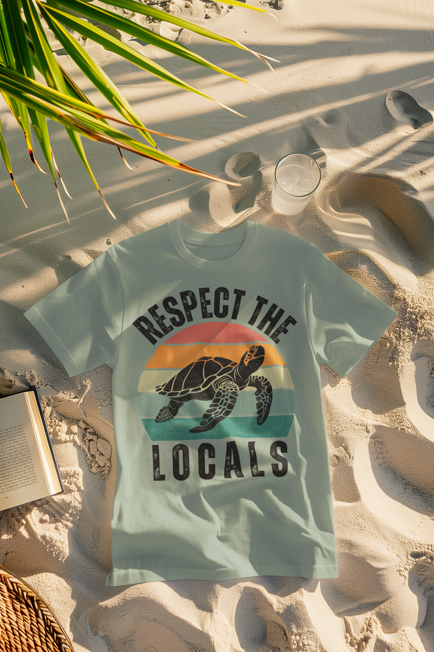 Respect the Locals Retro Turtle Comfort Colors T-Shirt