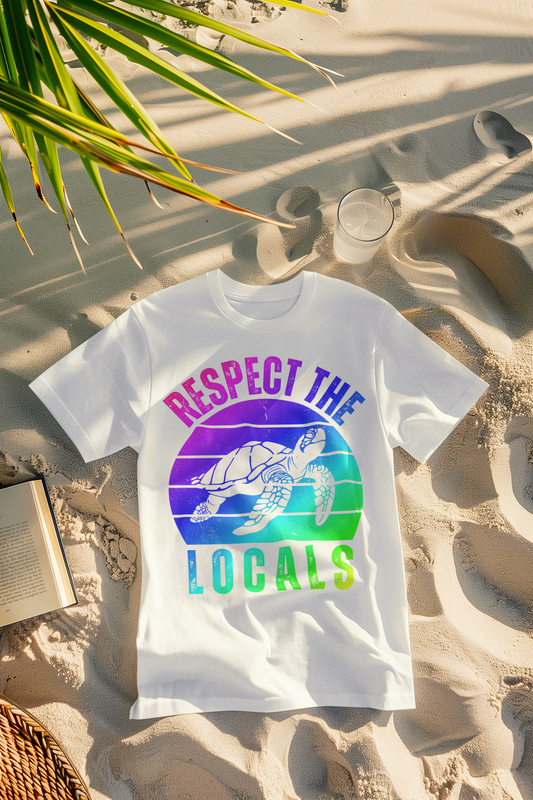 Respect the Locals Retro Turtle Comfort Colors T-Shirt