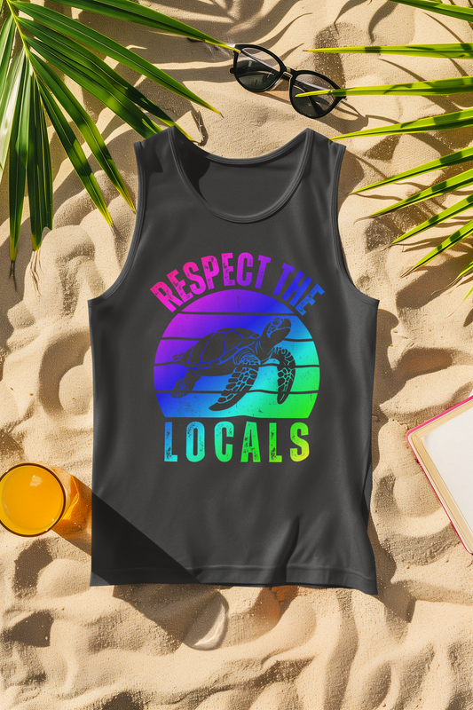Respect the Locals Turtle Comfort Colors Tank Top