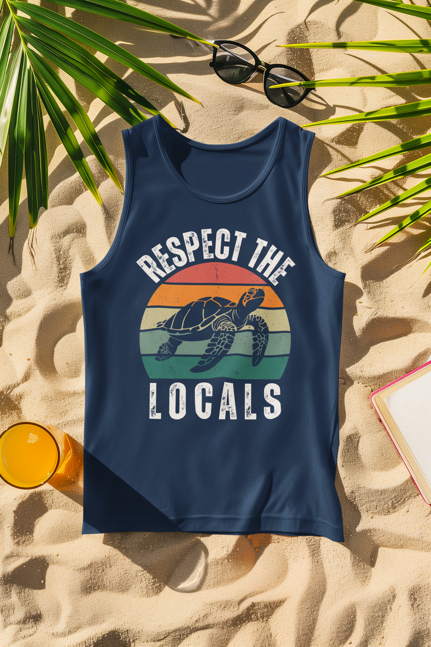 Respect the Locals Turtle Comfort Colors Tank Top