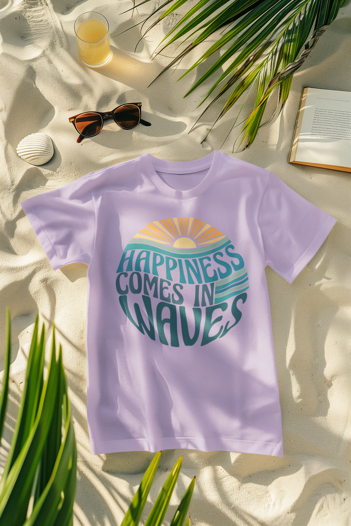 Happiness Comes in Waves Sun Vibe Comfort Colors T-Shirt