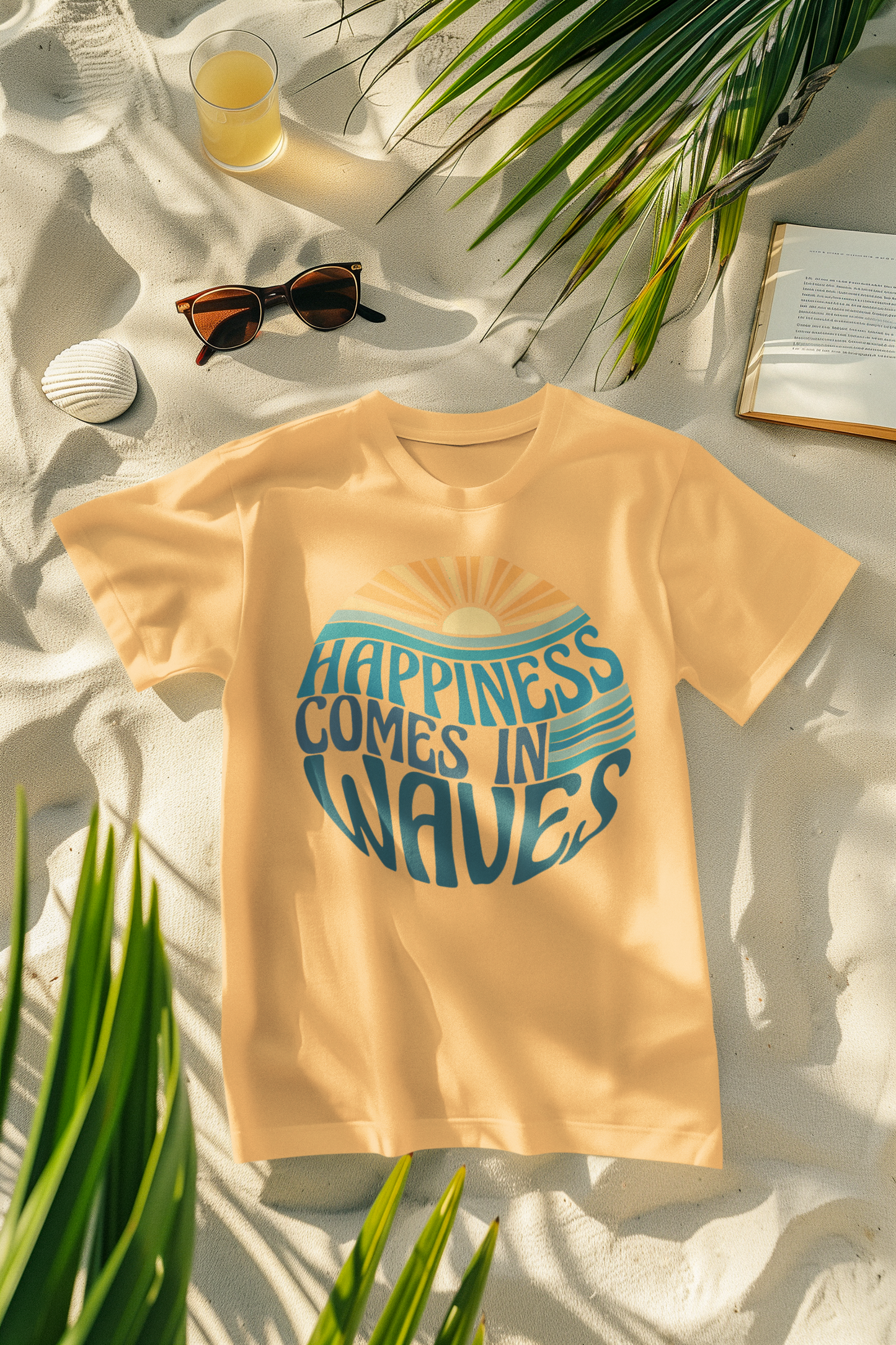 Happiness Comes in Waves Sun Vibe Comfort Colors T-Shirt