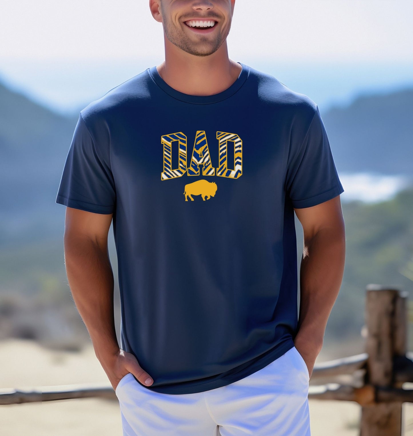 Buffalo Hockey DAD Blue and Gold T-Shirt