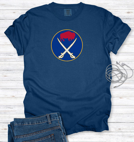 Buffalo Football and Hockey Fans Distressed Graphic T-Shirt