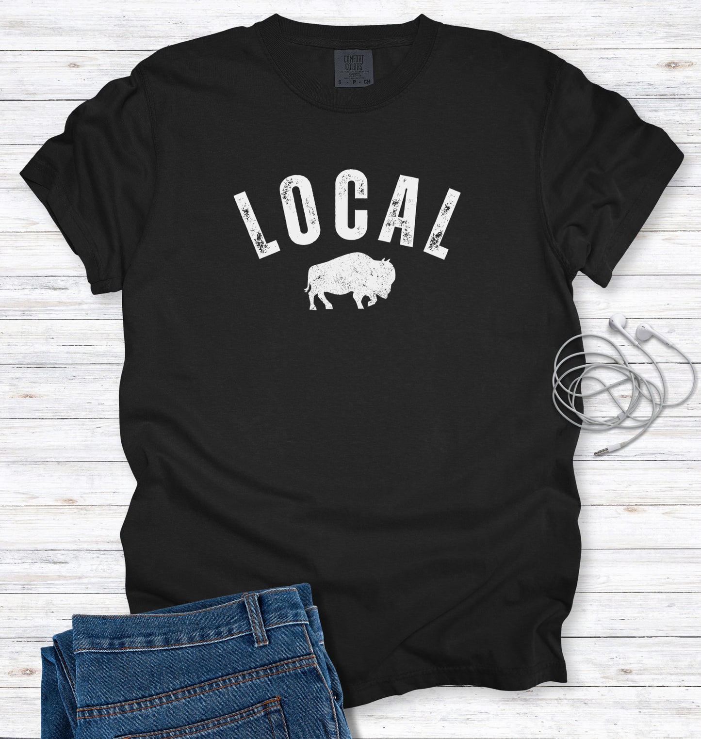 LOCAL Buffalo Vintage Distressed Graphic T-Shirt