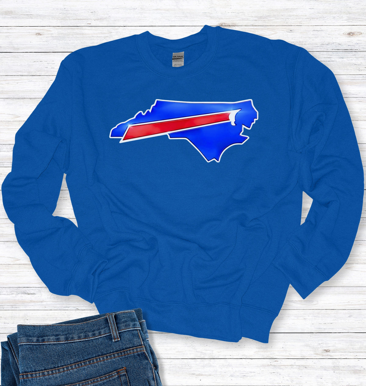 North Carolina Buffalo Fans Crew Neck Sweatshirt