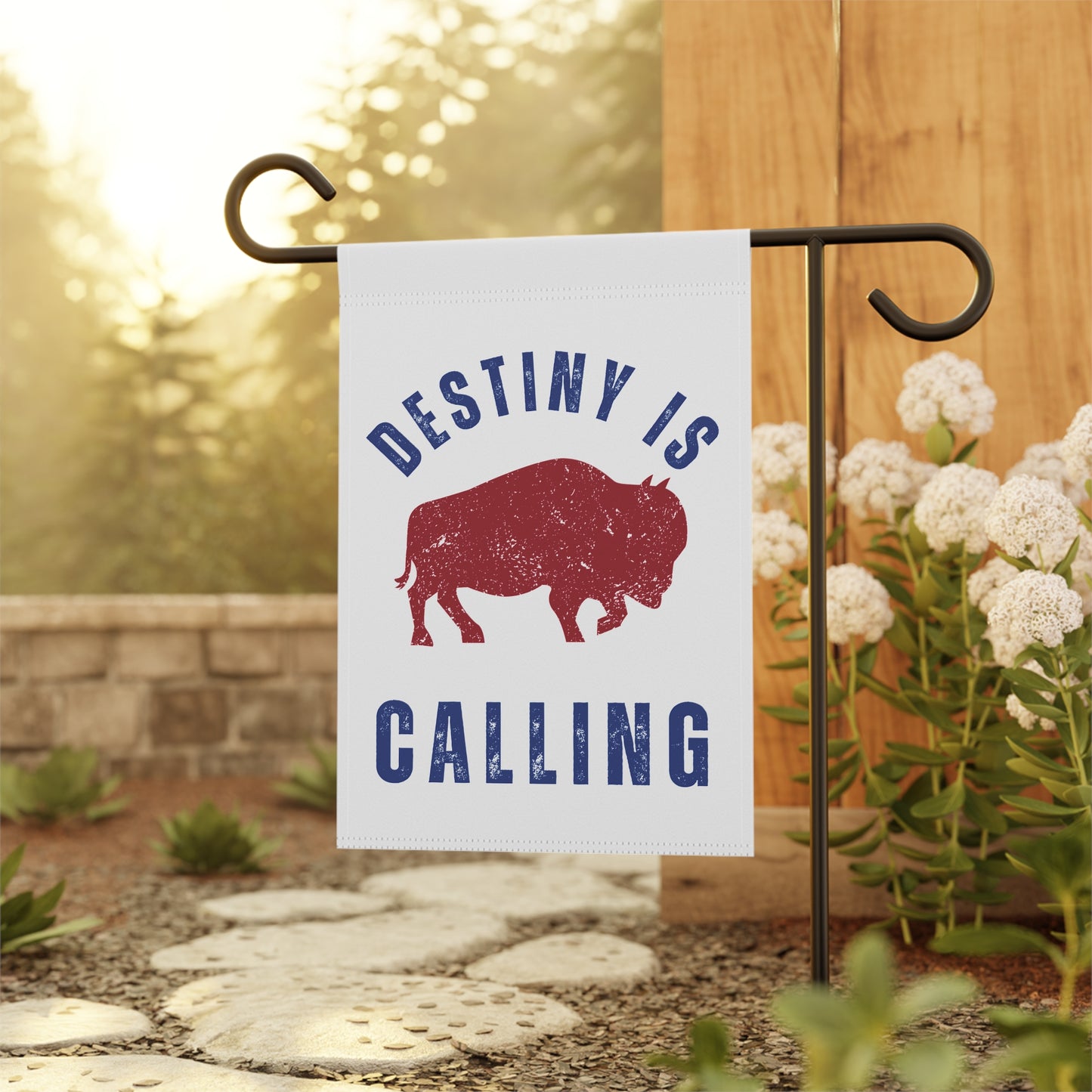Destiny is Calling Buffalo Yard Garden Flag