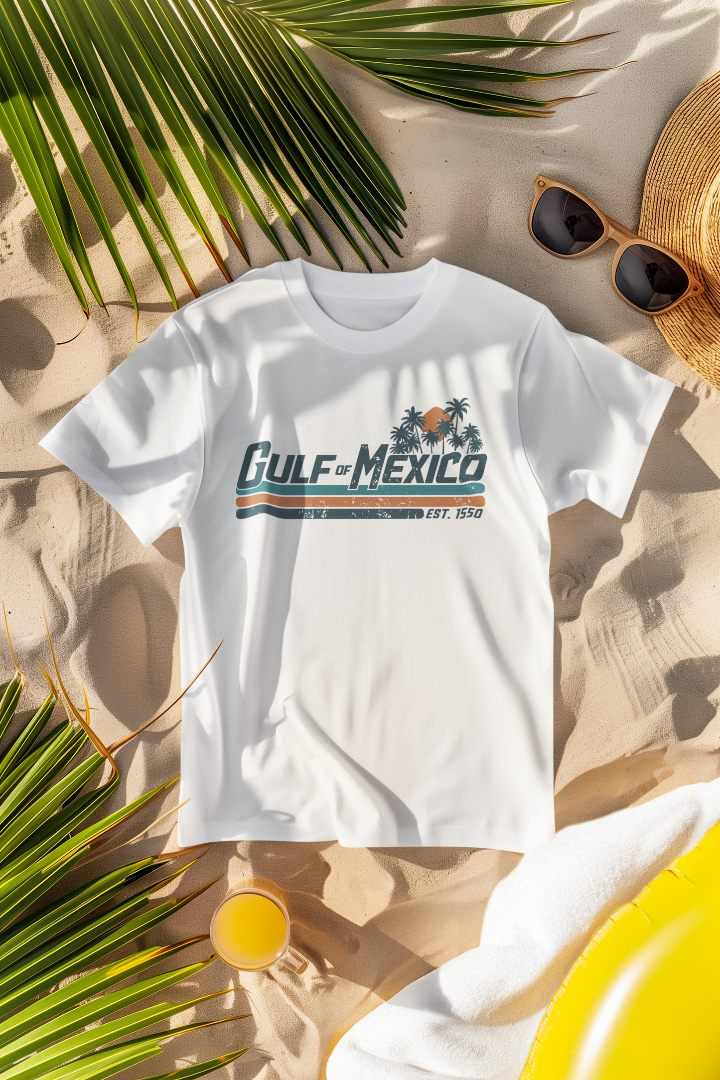 Gulf of Mexico Retro Stripe Comfort Colors T-Shirt
