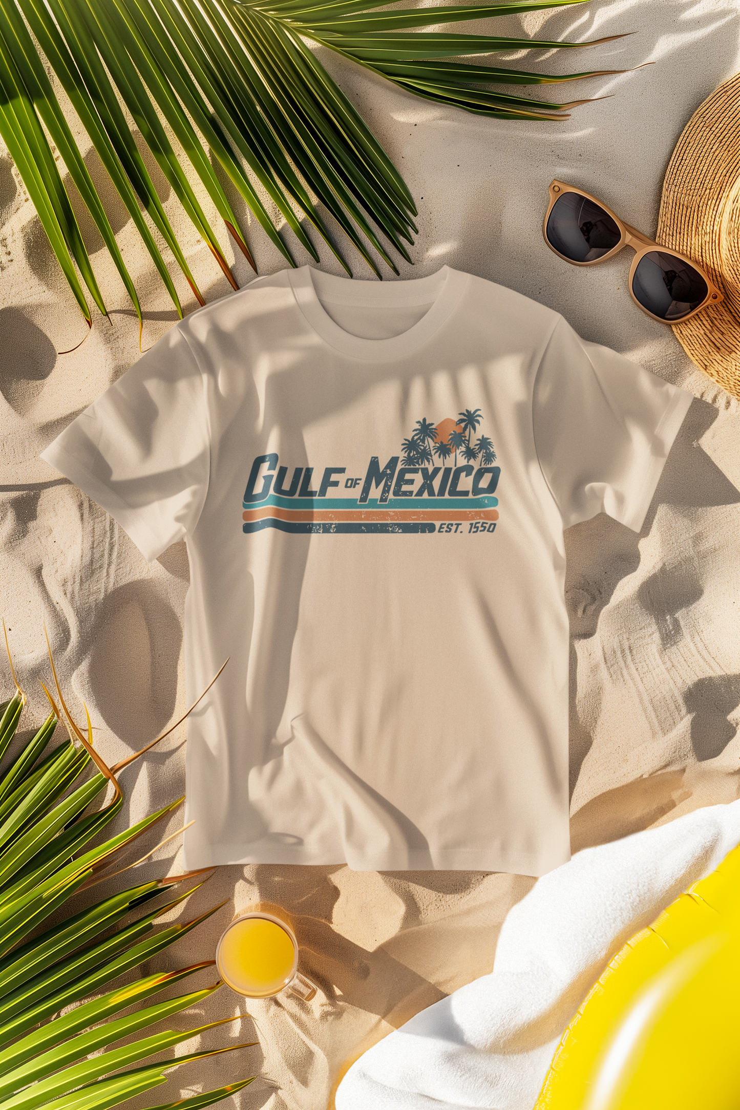 Gulf of Mexico Retro Stripe Comfort Colors T-Shirt