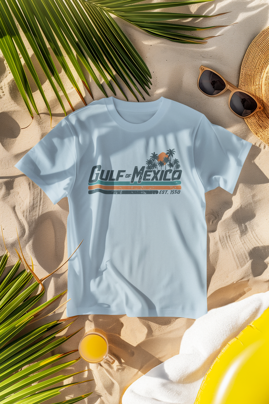 Gulf of Mexico Retro Stripe Comfort Colors T-Shirt