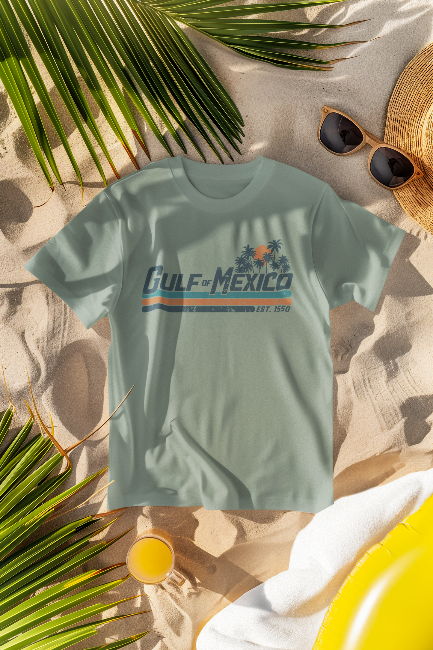 Gulf of Mexico Retro Stripe Comfort Colors T-Shirt