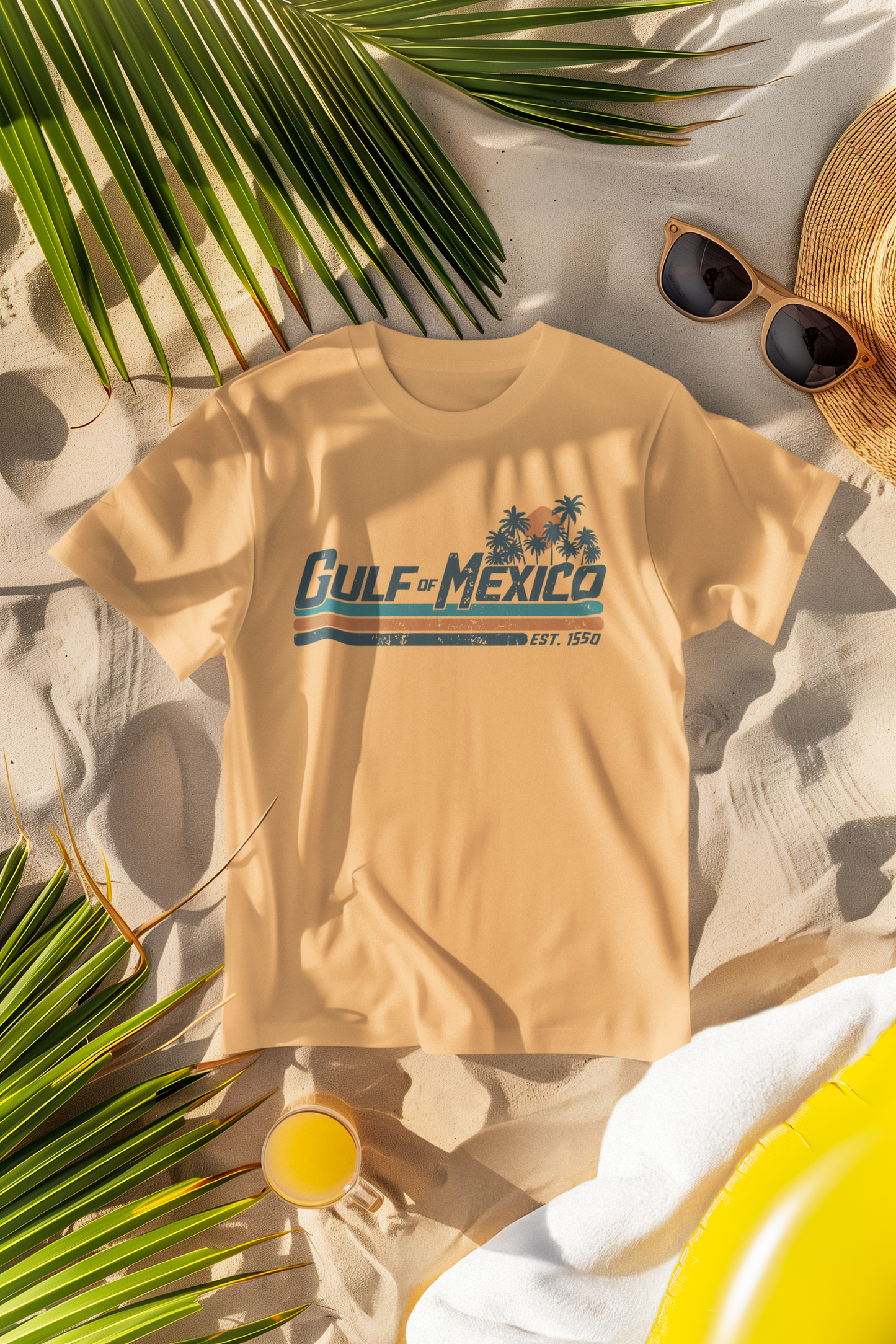 Gulf of Mexico Retro Stripe Comfort Colors T-Shirt