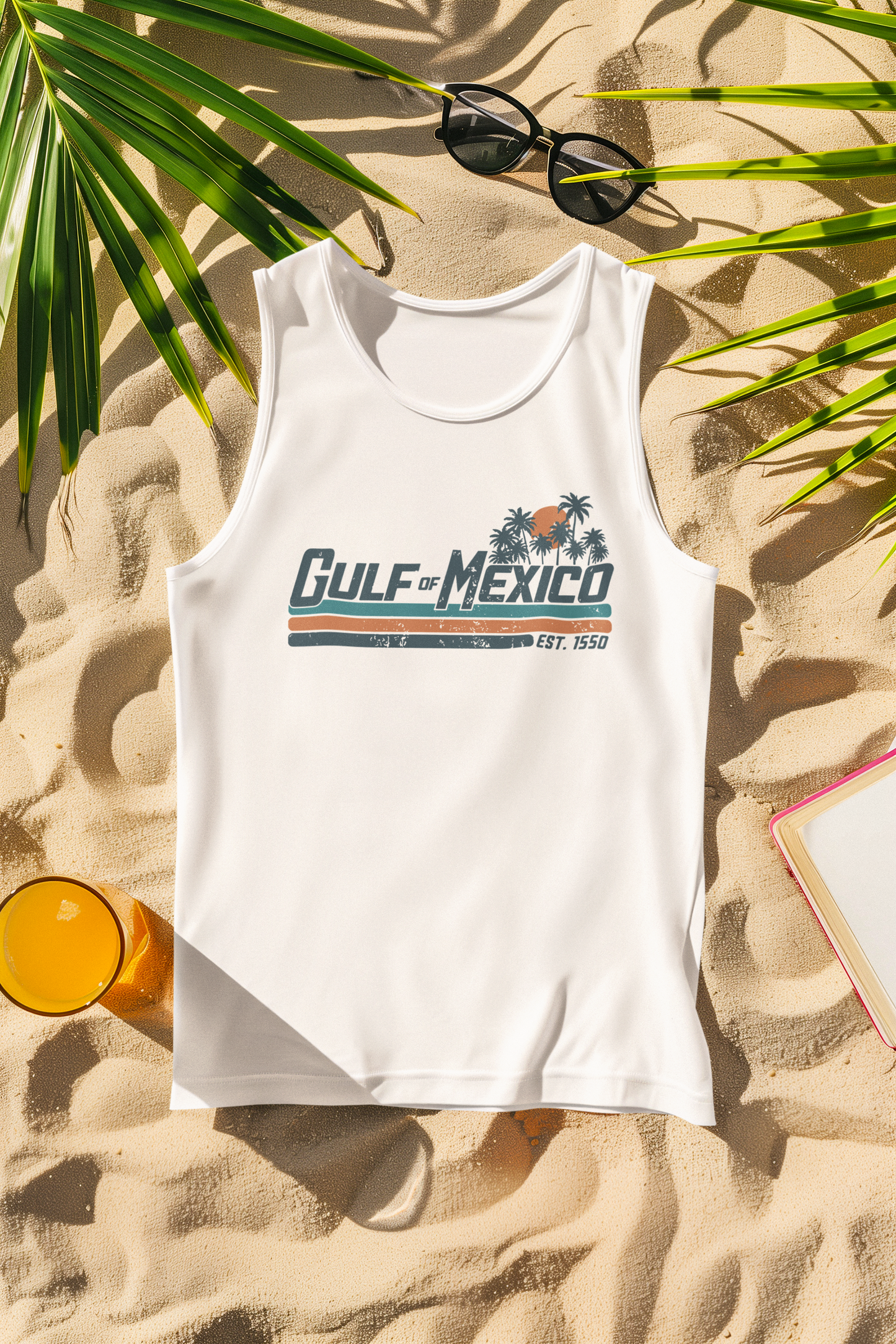 Gulf of Mexico Retro Stripe Comfort Colors Tank Top