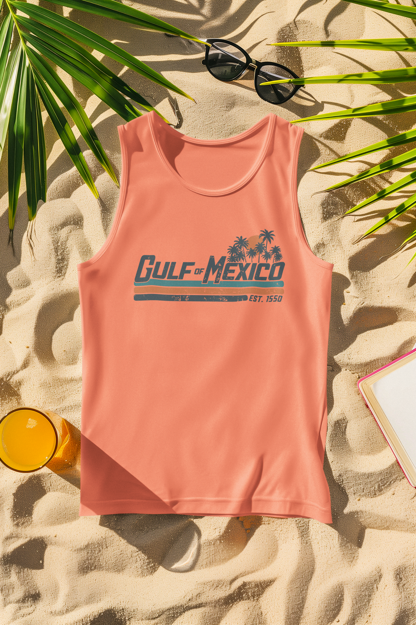 Gulf of Mexico Retro Stripe Comfort Colors Tank Top