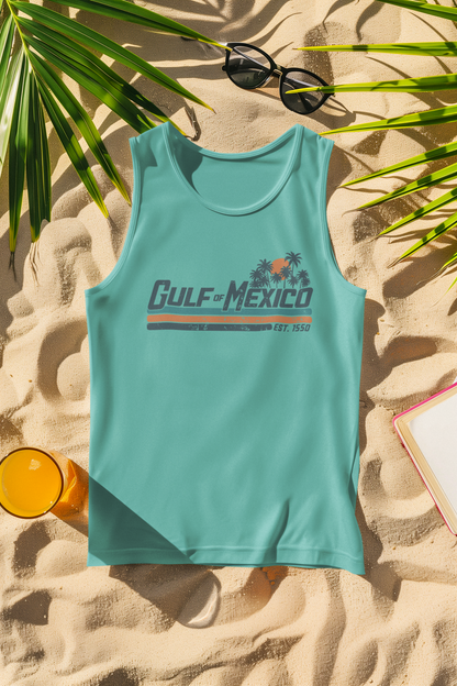 Gulf of Mexico Retro Stripe Comfort Colors Tank Top