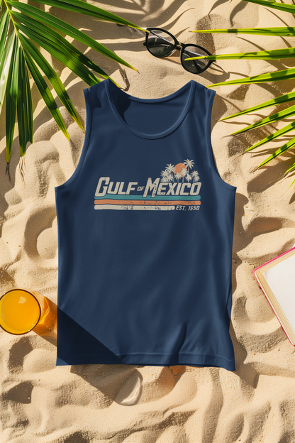 Gulf of Mexico Retro Stripe Comfort Colors Tank Top