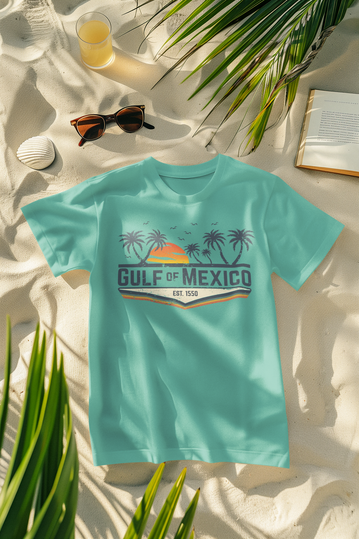 Gulf of Mexico Retro Palm Comfort Colors T-Shirt