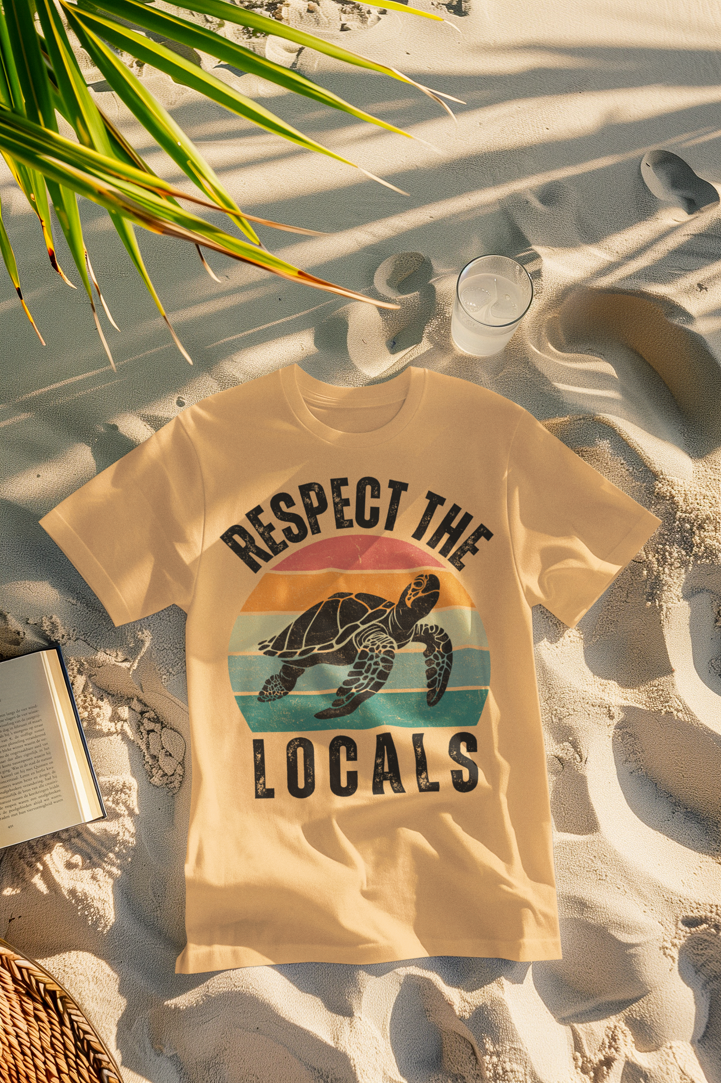 Respect the Locals Retro Turtle Comfort Colors T-Shirt