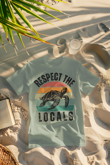 Respect the Locals Retro Turtle Comfort Colors T-Shirt