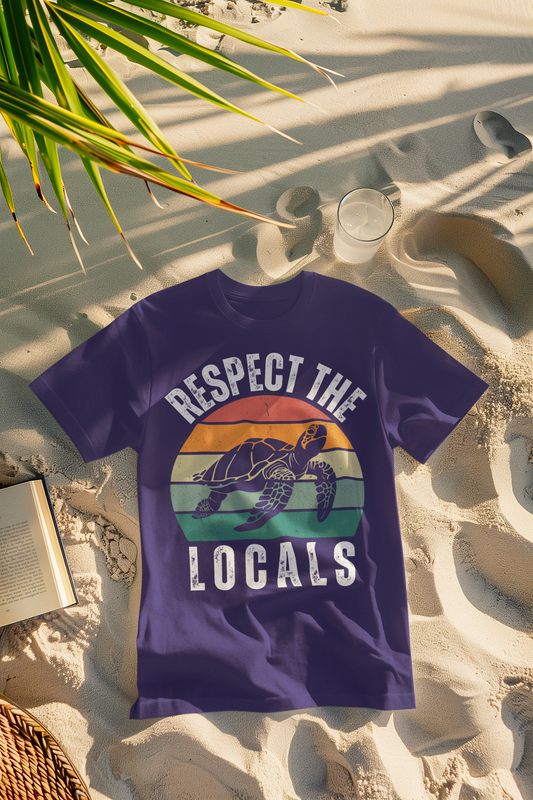Respect the Locals Retro Turtle Comfort Colors T-Shirt