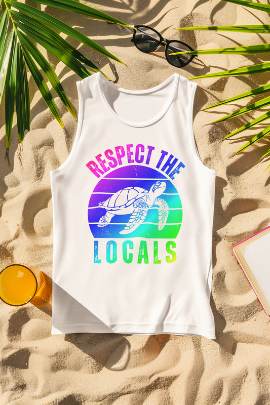 Respect the Locals Turtle Comfort Colors Tank Top