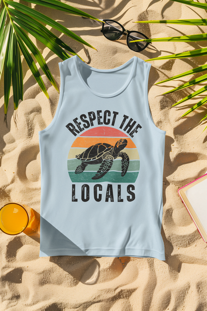 Respect the Locals Turtle Comfort Colors Tank Top