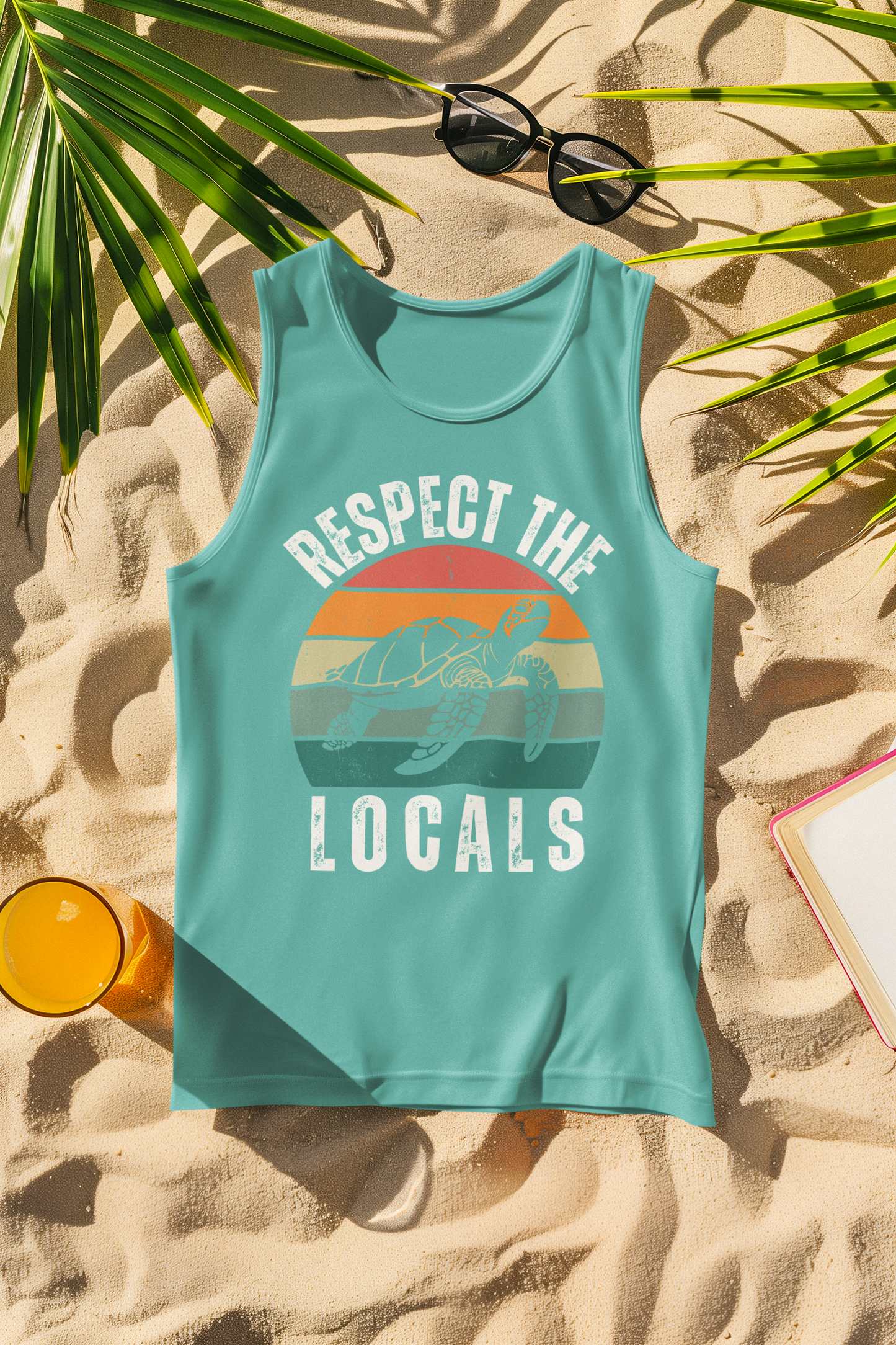 Respect the Locals Turtle Comfort Colors Tank Top