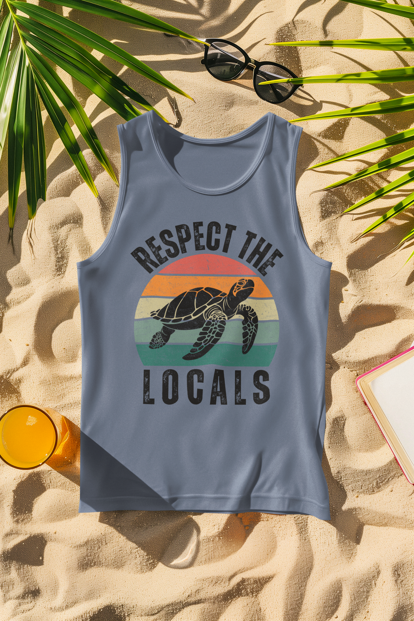 Respect the Locals Turtle Comfort Colors Tank Top