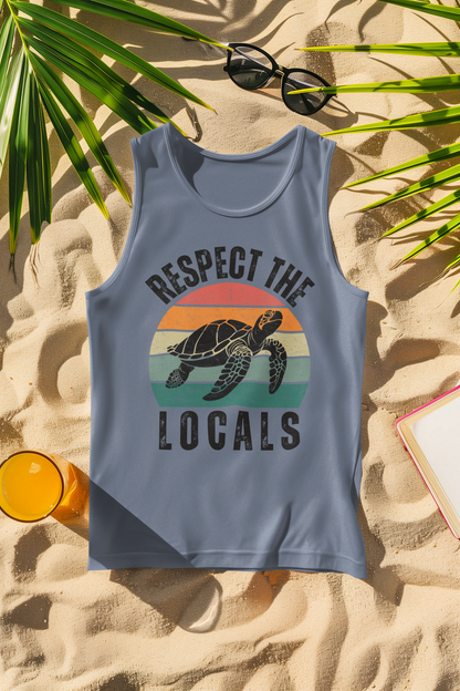 Respect the Locals Turtle Comfort Colors Tank Top