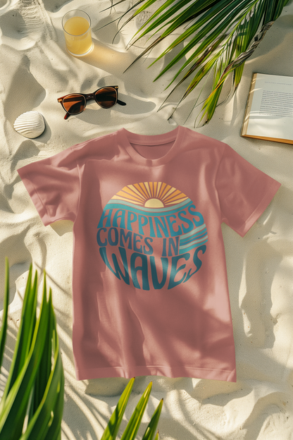 Happiness Comes in Waves Sun Vibe Comfort Colors T-Shirt