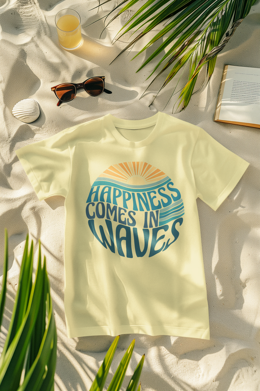 Happiness Comes in Waves Sun Vibe Comfort Colors T-Shirt