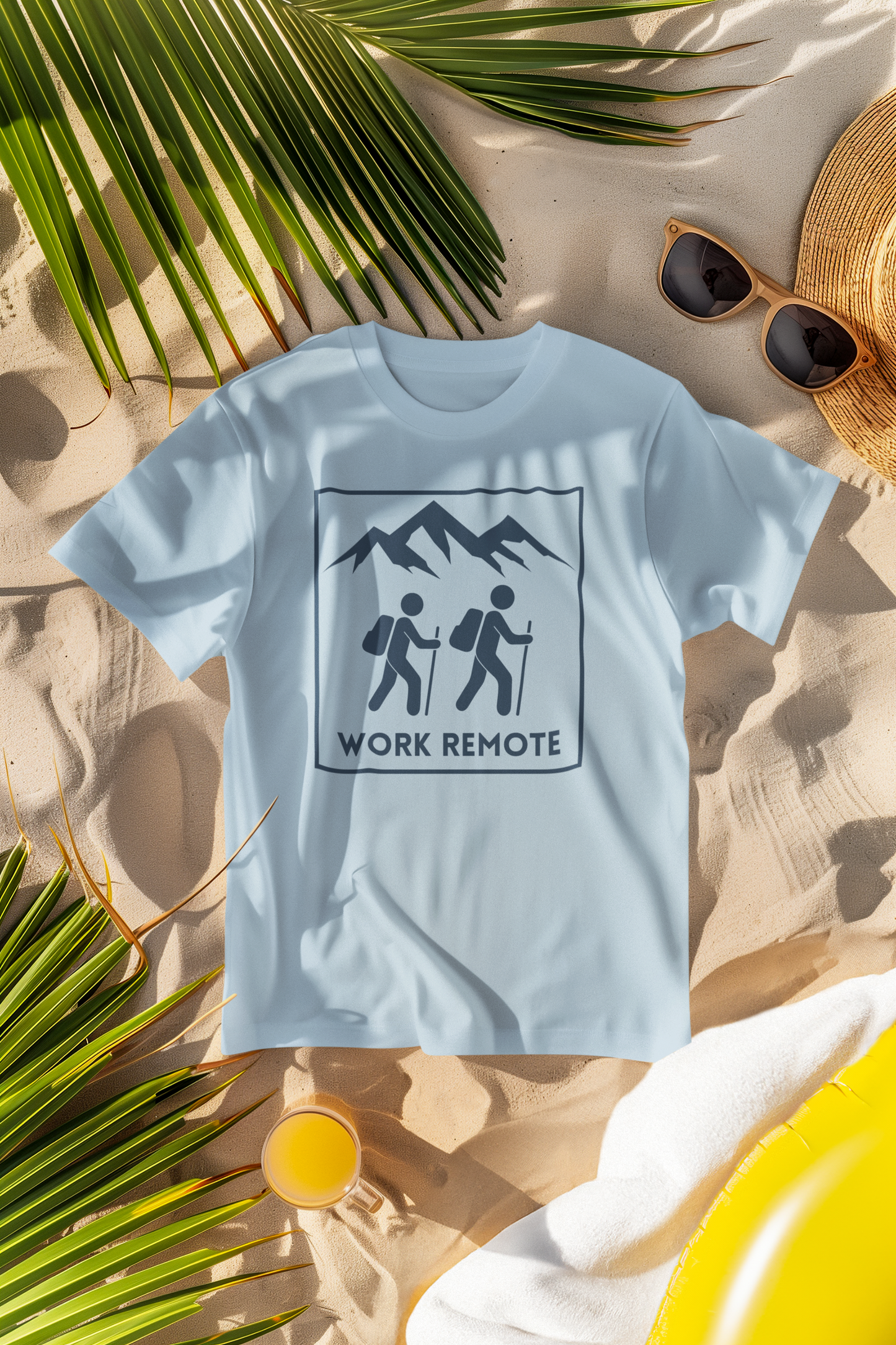 Work Remote Hiking Comfort Colors T-Shirt