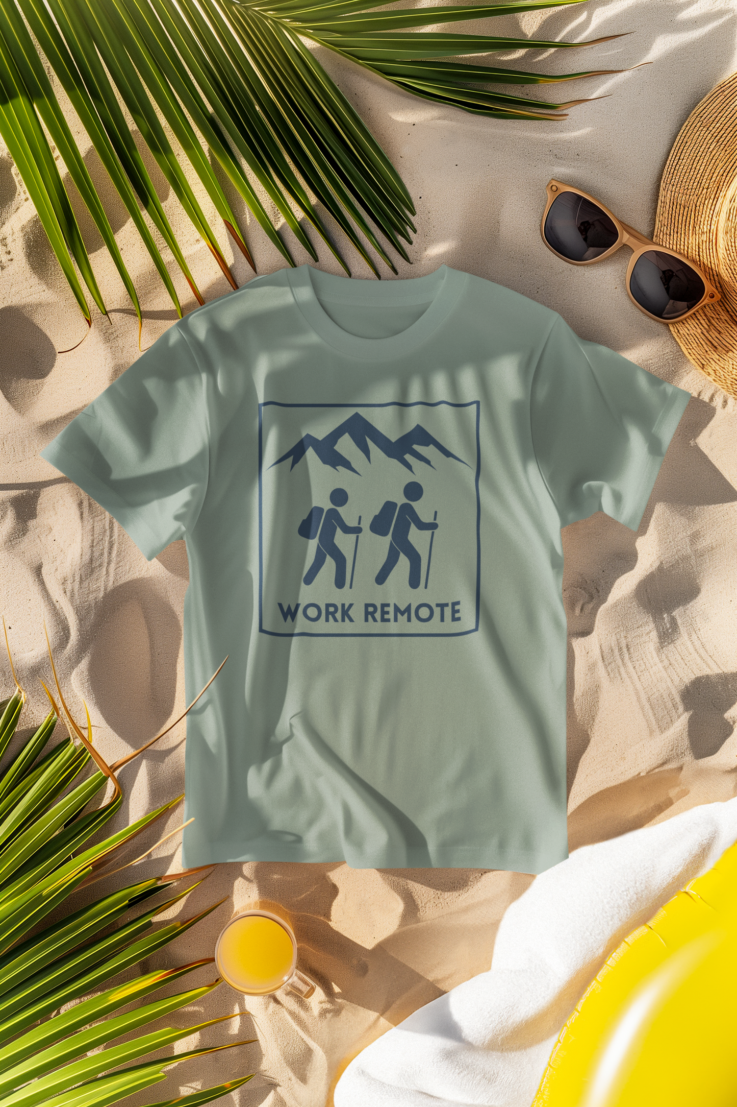 Work Remote Hiking Comfort Colors T-Shirt