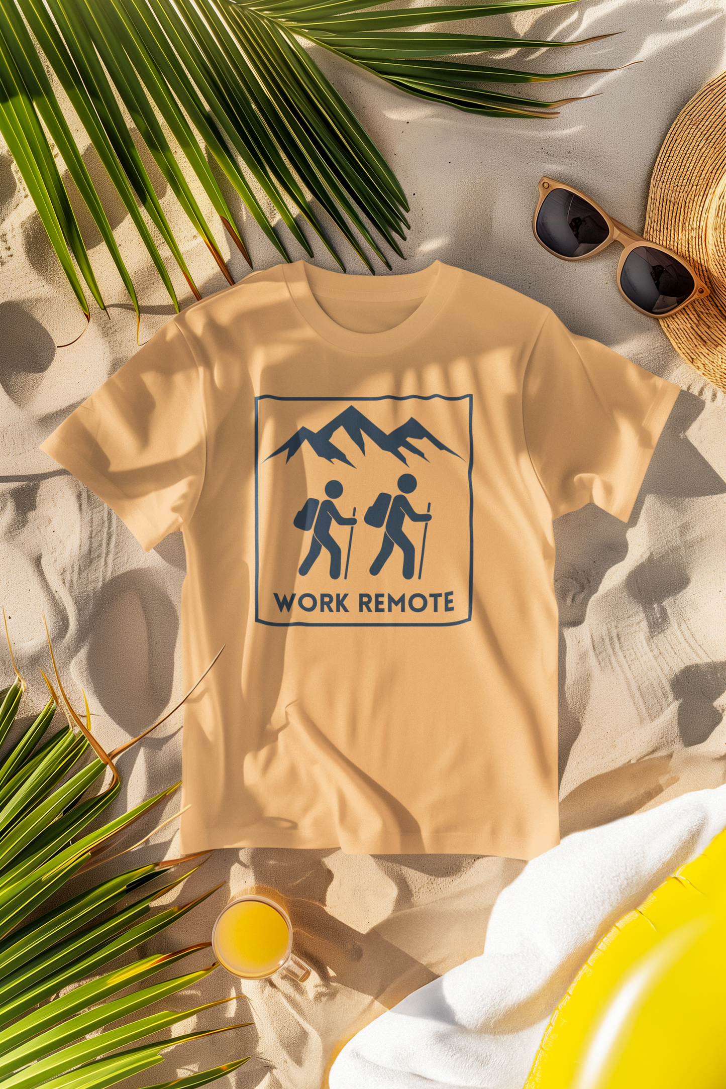 Work Remote Hiking Comfort Colors T-Shirt