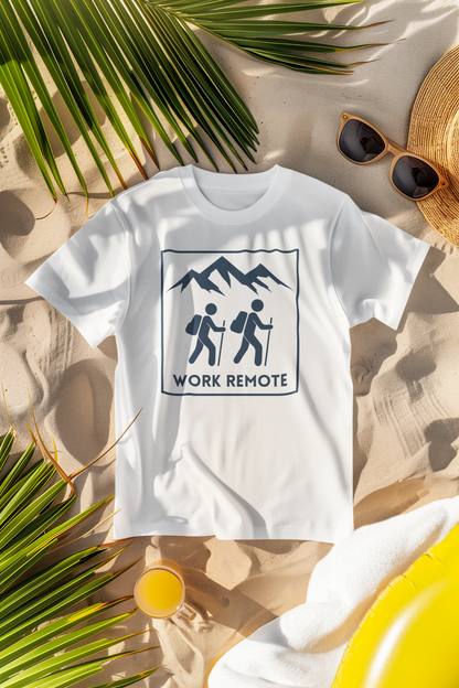 Work Remote Hiking Comfort Colors T-Shirt