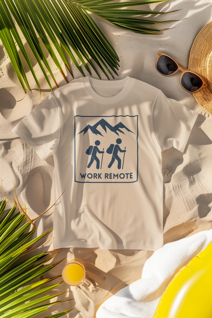 Work Remote Hiking Comfort Colors T-Shirt