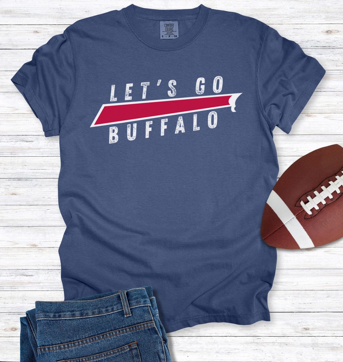 Buffalo Red Stripe "Let's Go Buffalo" T-Shirt