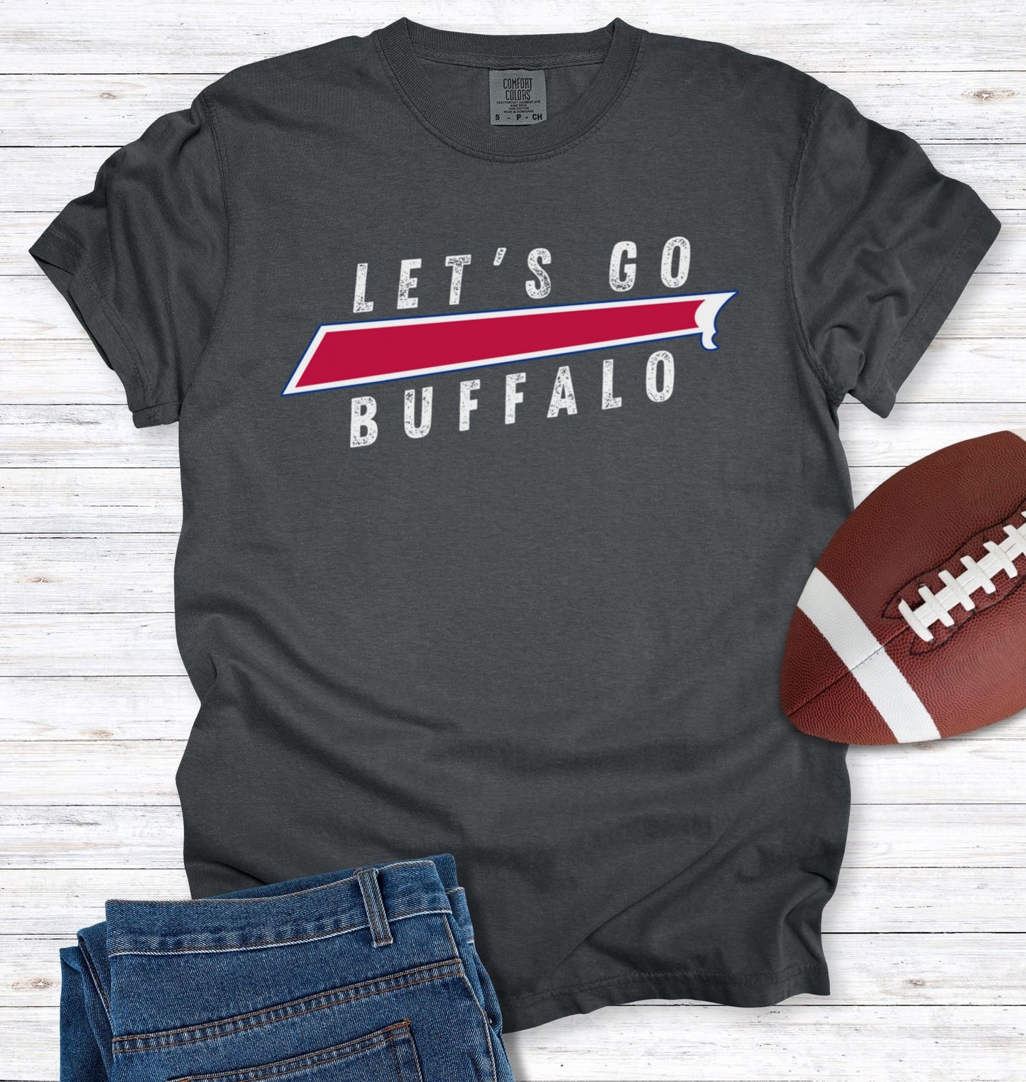 Buffalo Red Stripe "Let's Go Buffalo" T-Shirt