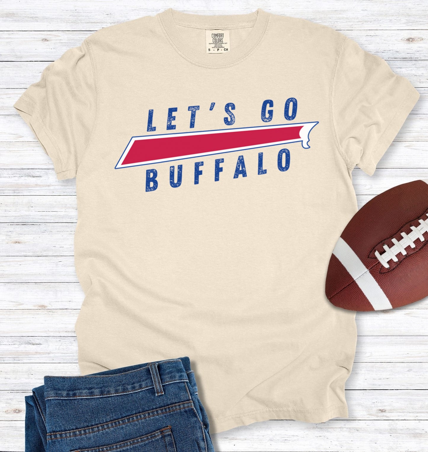 Buffalo Red Stripe "Let's Go Buffalo" T-Shirt