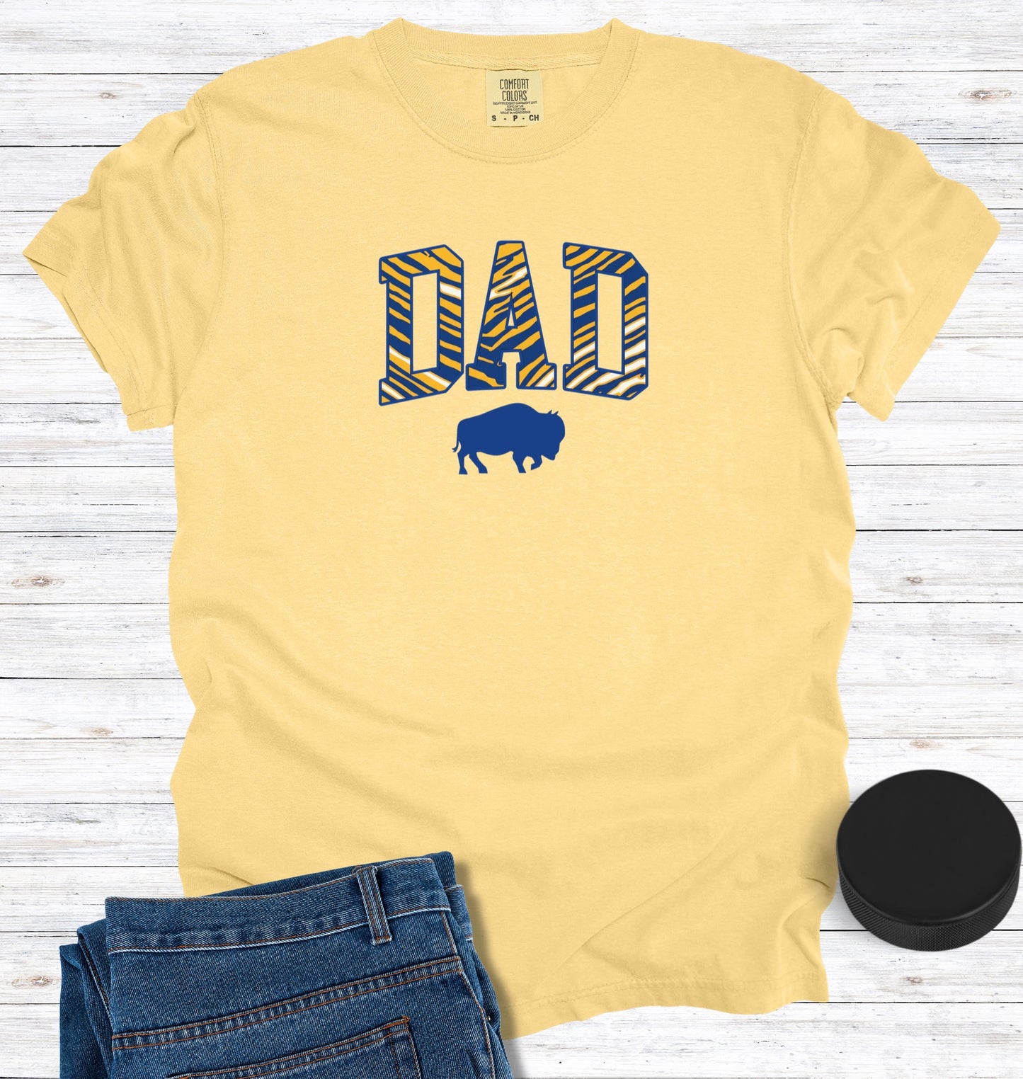 Buffalo Hockey DAD Blue and Gold T-Shirt