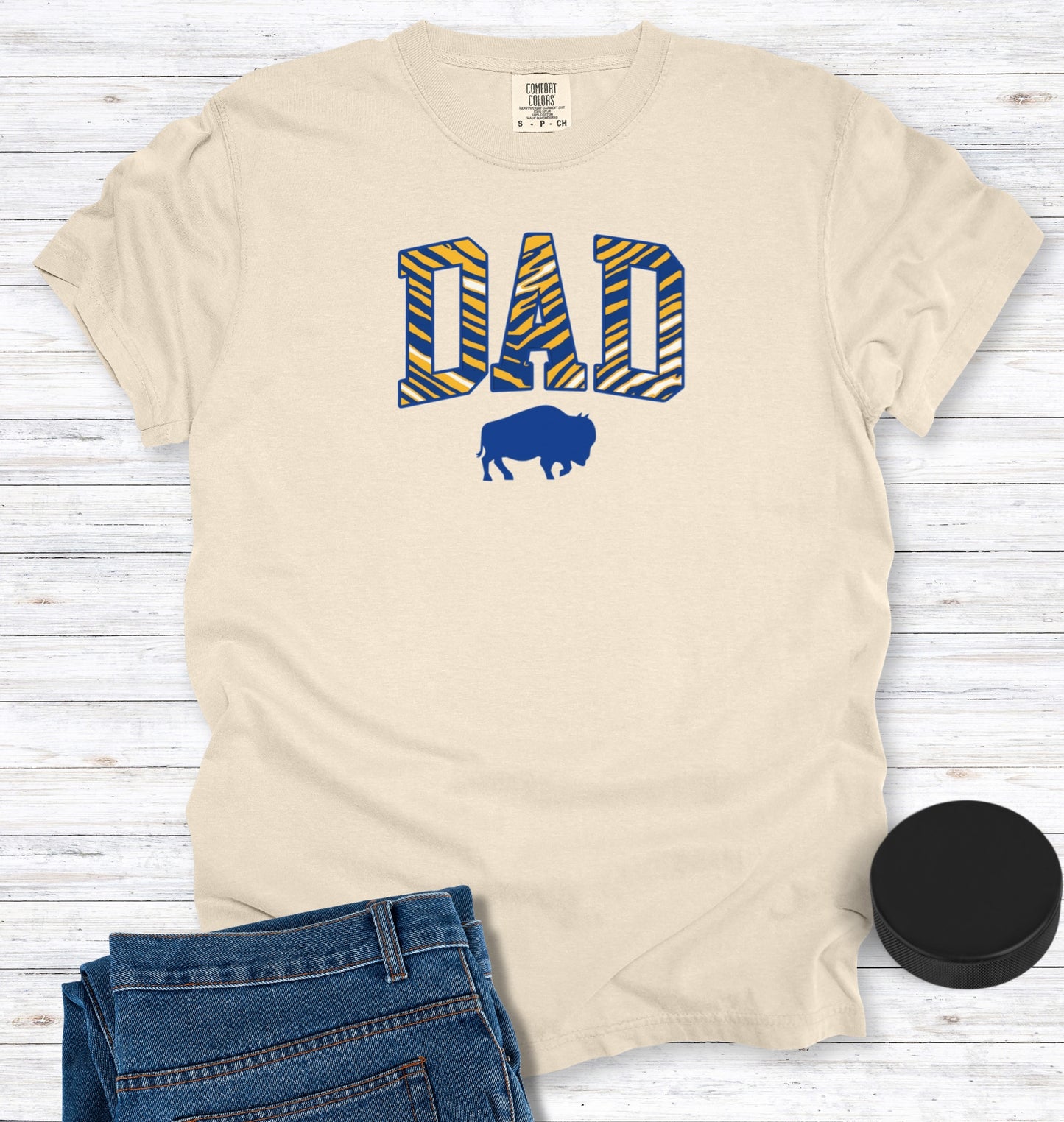 Buffalo Hockey DAD Blue and Gold T-Shirt