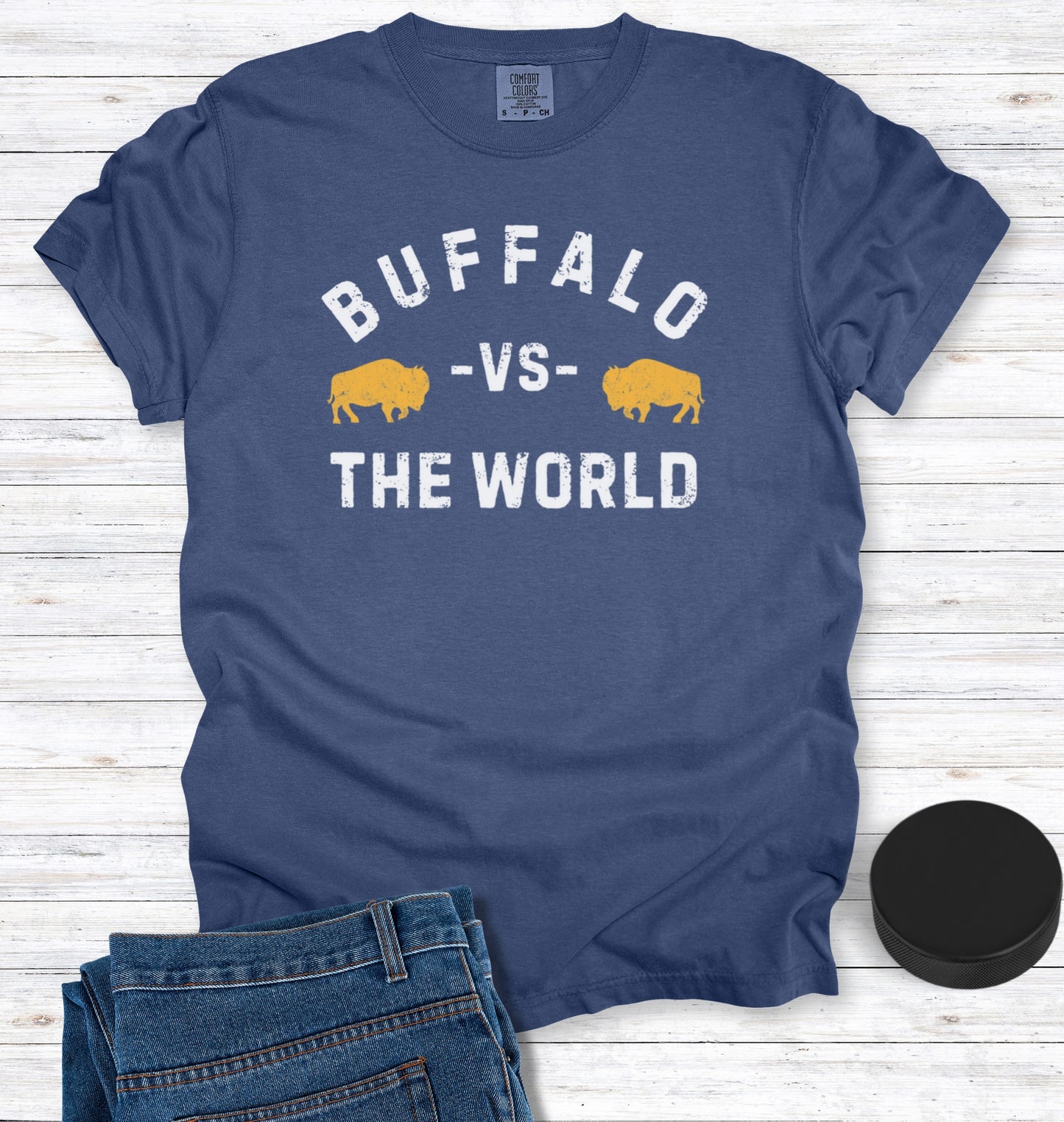 Buffalo Vs The World Blue and Gold T-Shirt